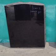 Rock Pitched Black Rectangle Granite Tombstone 01